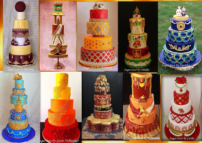 Indian wedding cake collabration 