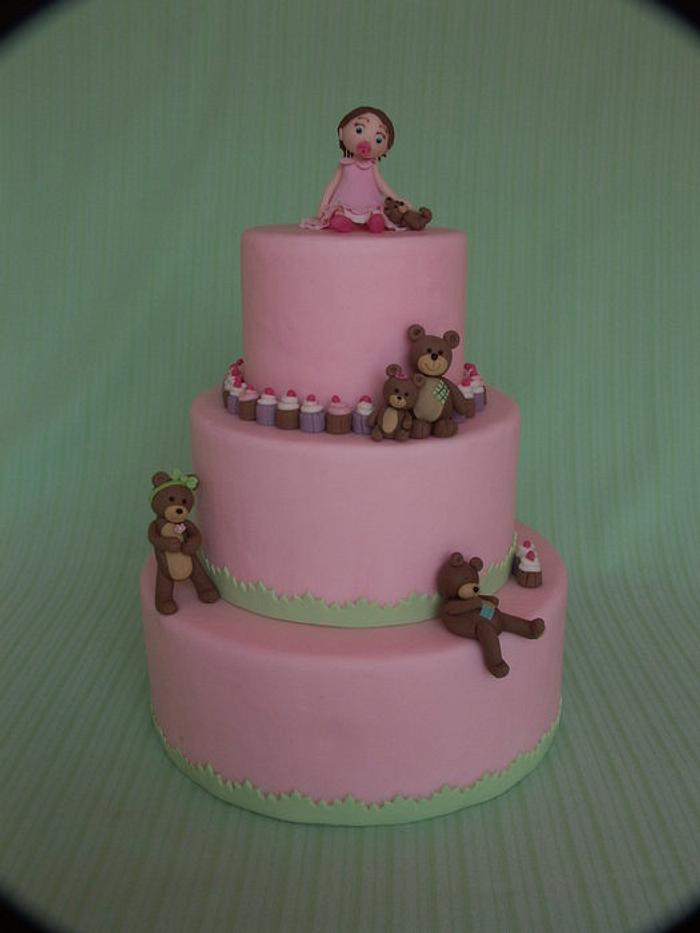 baptism pink cake from Barbara Lauricella-cake for you