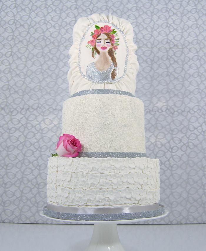 Simple Bridal cake 