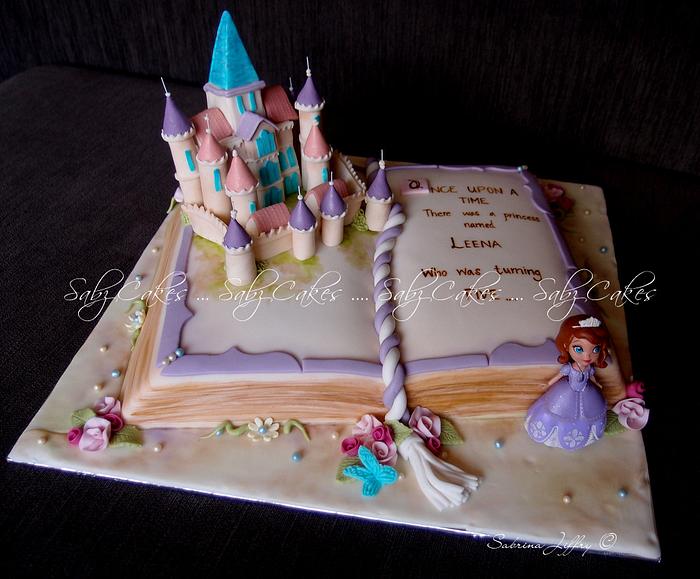 Sophia the First Castle on a book cake