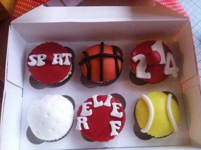 Sport relief cupcakes