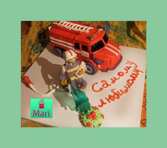 cake for firefighter
