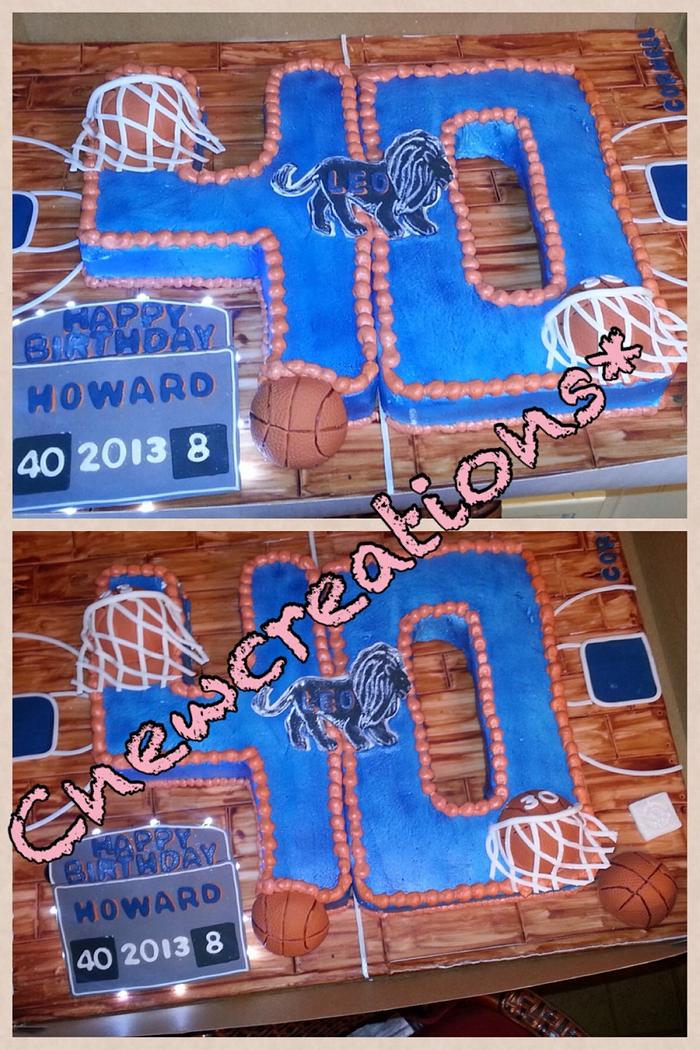 3D number basket ball cake 