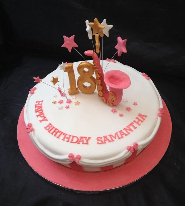Pink Saxophone Cake