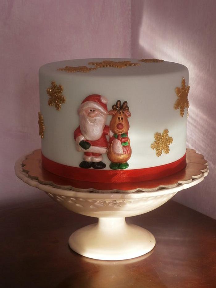 Rudolph e Santa cake