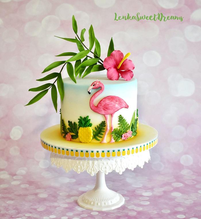 Tropical birthday cake.
