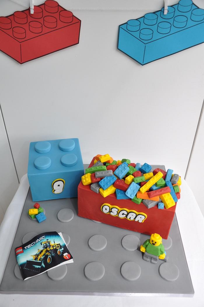 Lego Technic birthday cake & dessert  table 
