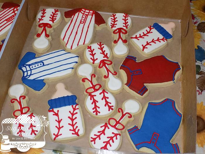 Baseball Baby Shower Cookies