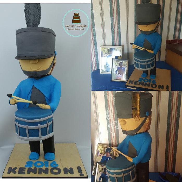 Marching band Drummer cake