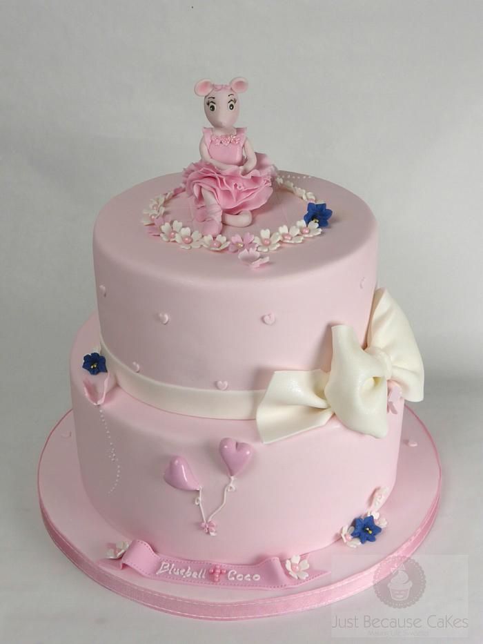 Angelina Ballerina Christening Cake