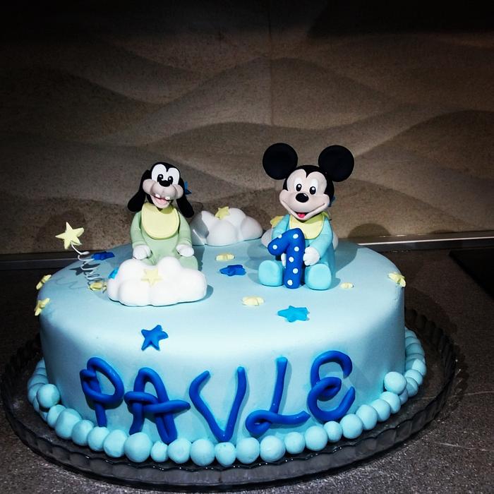 Baby Mickey mouse cake