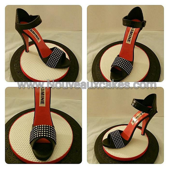 Black and Red Sandals Cake Topper 