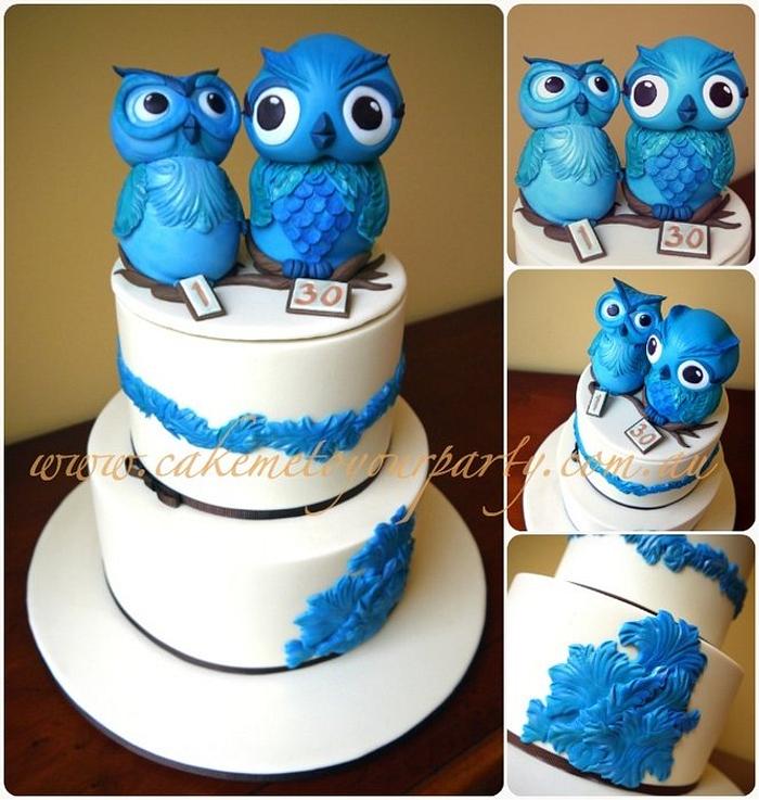 Vintage Owl Cake