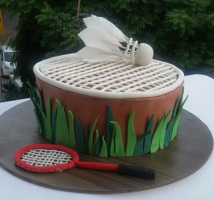 A badminton cake