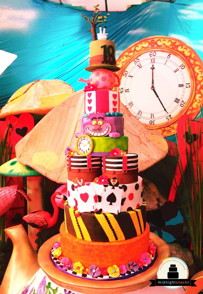 Alice in Wonderland-Themed 5ft Tall Cake 