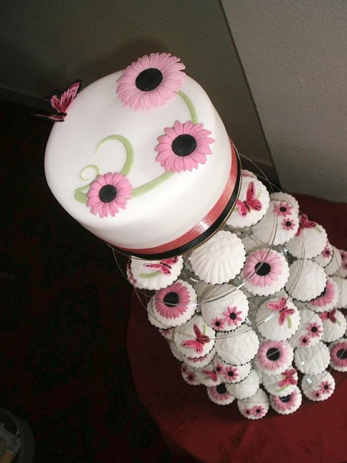 Wedding cup-cake tower