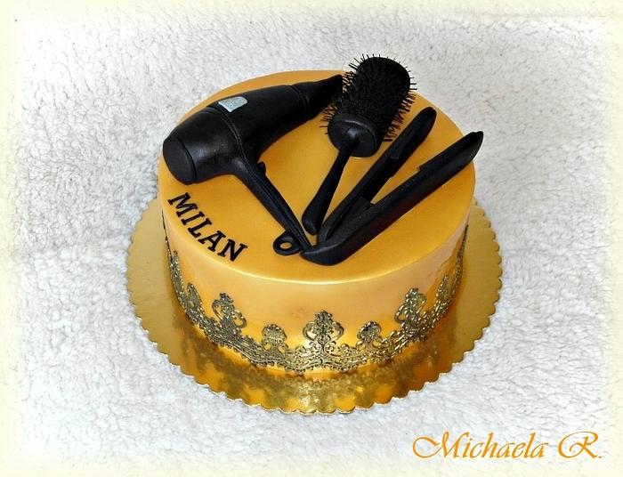 Cake for hairdresser