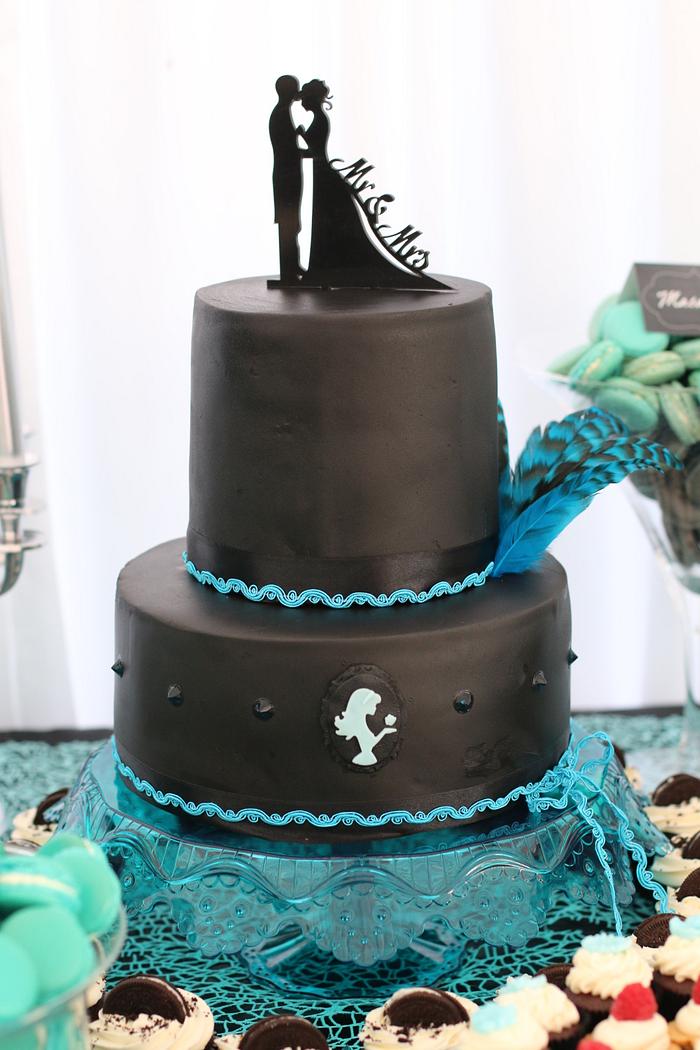 glamour wedding cake