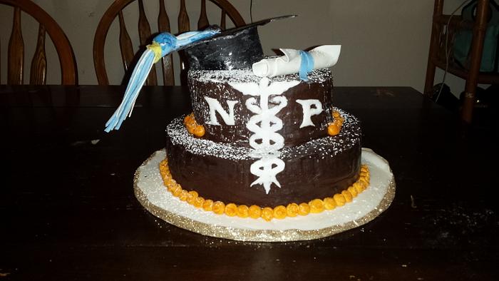 Nurse practitioner graduation cake