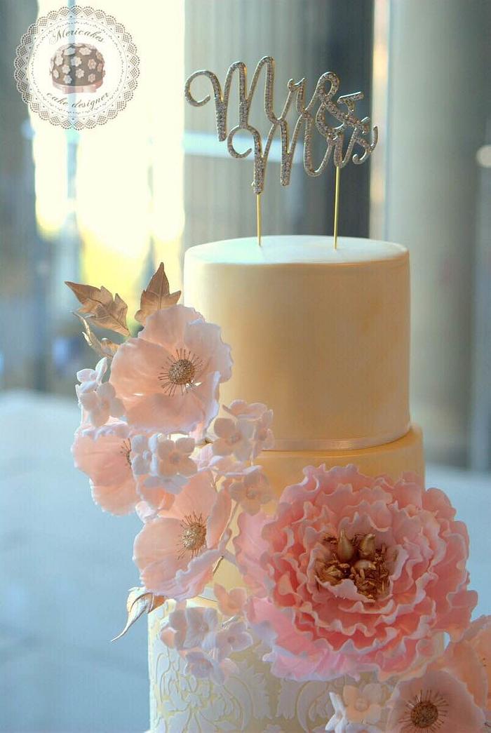 Winter Love Wedding Cake - Mericakes Cake Designer 