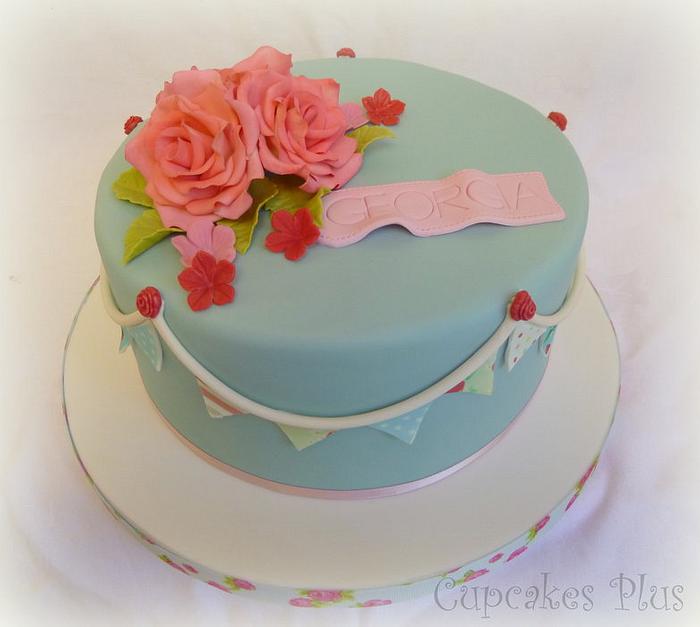 Kath Kidston style birthday cake