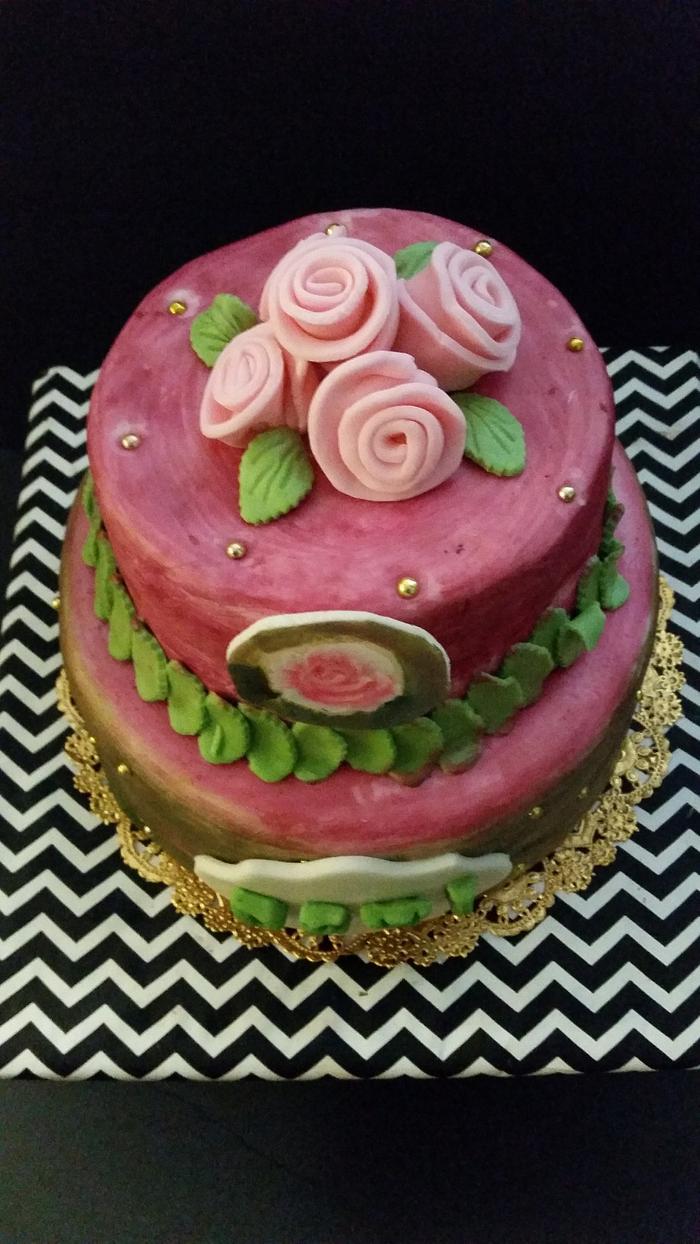 Hand painted Cake