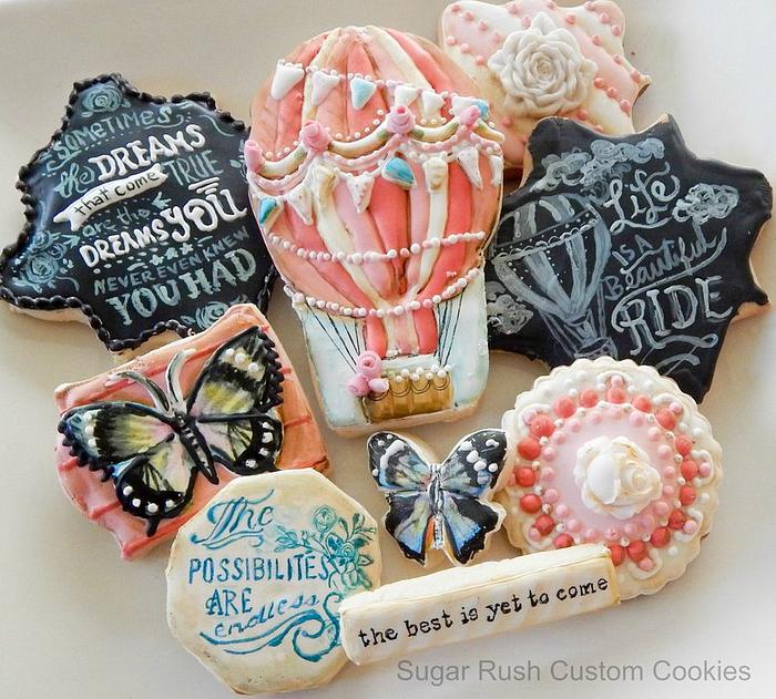 Inspiration Chalkboard art themed cookies
