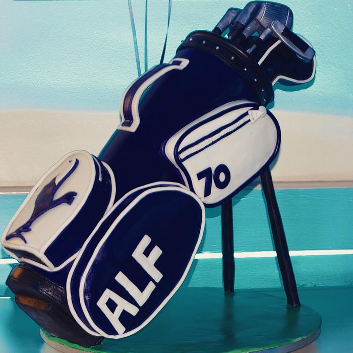 70th Birthday Golf Bag Cake