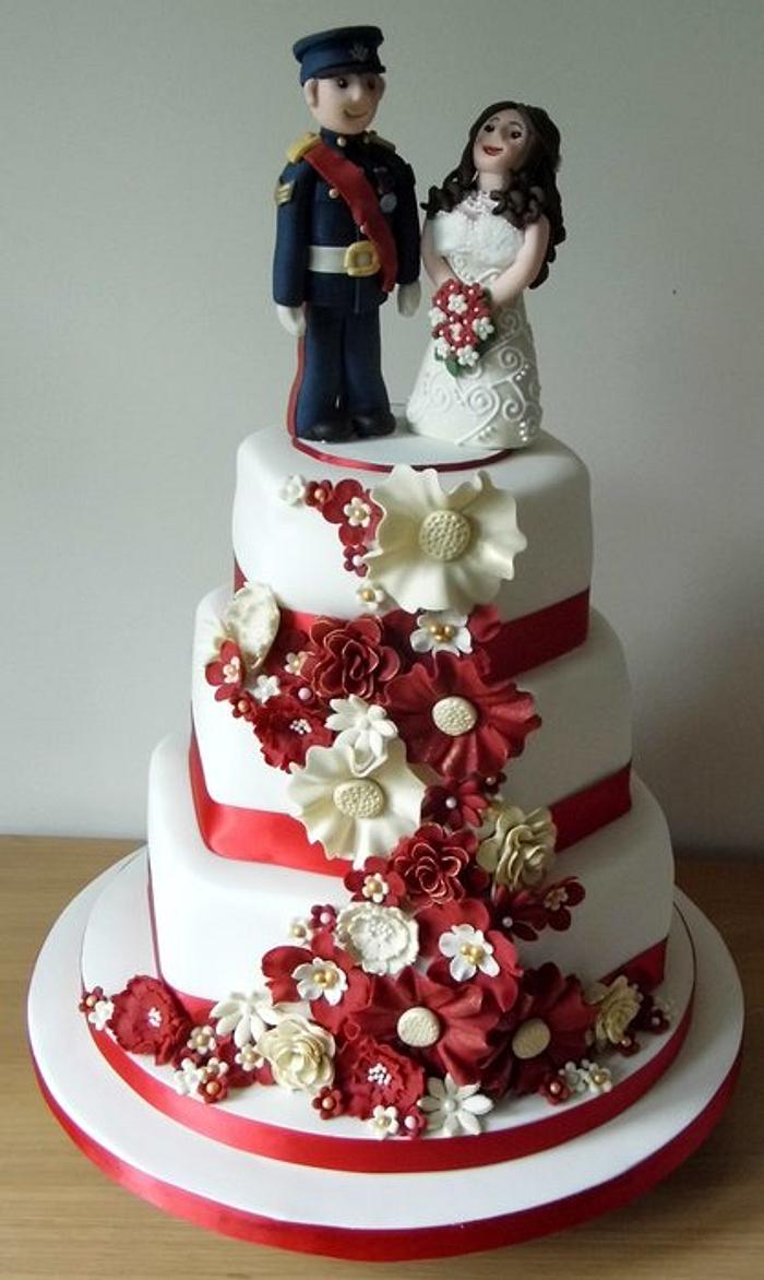 Fantasy flower wedding cake