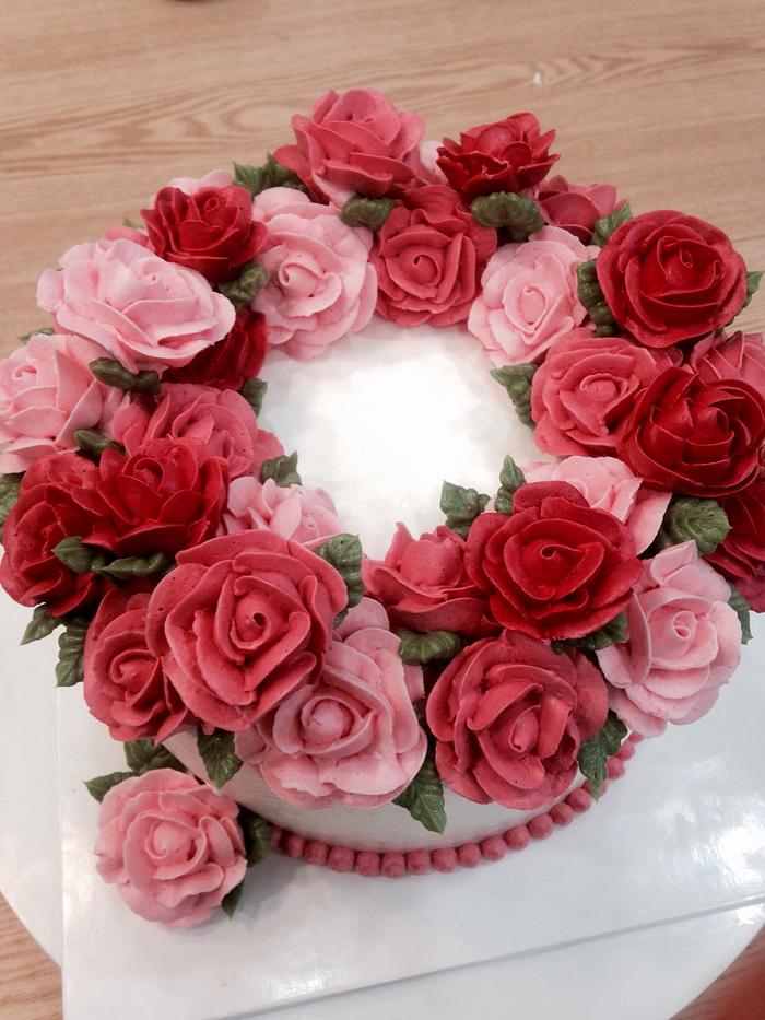 Rose wreath for a pretty lady