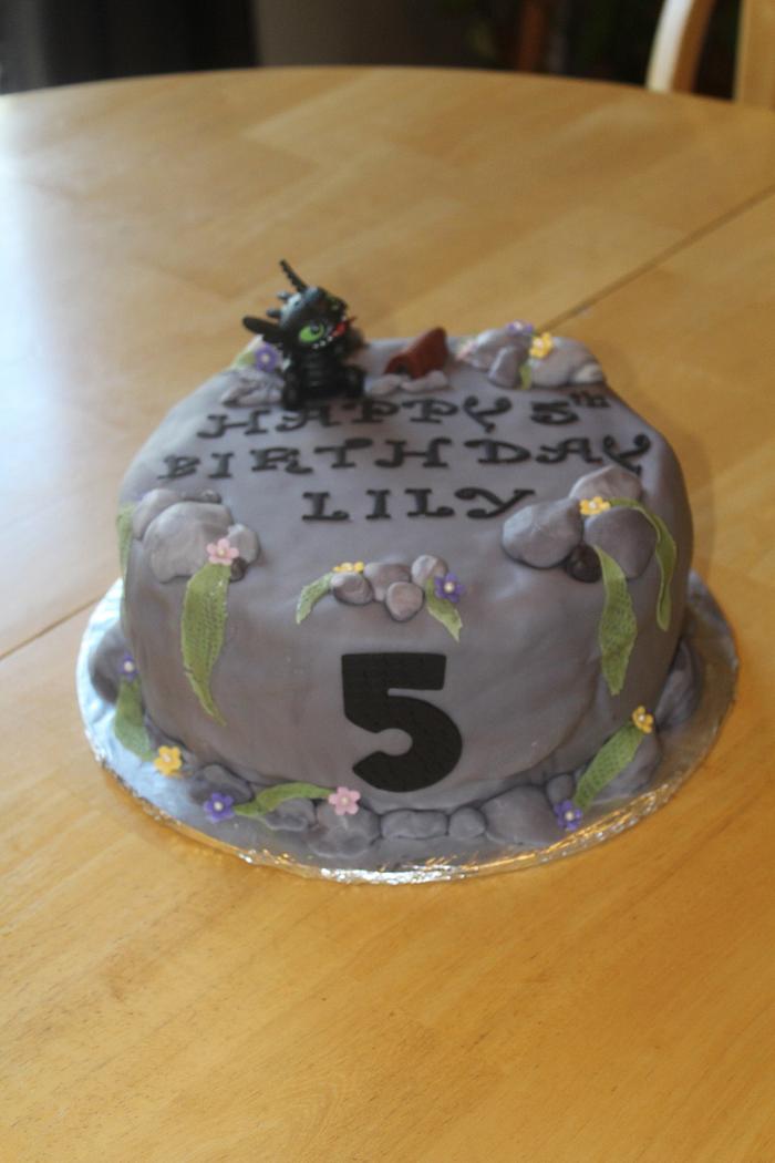 How to Train your Dragon Cliff Cake