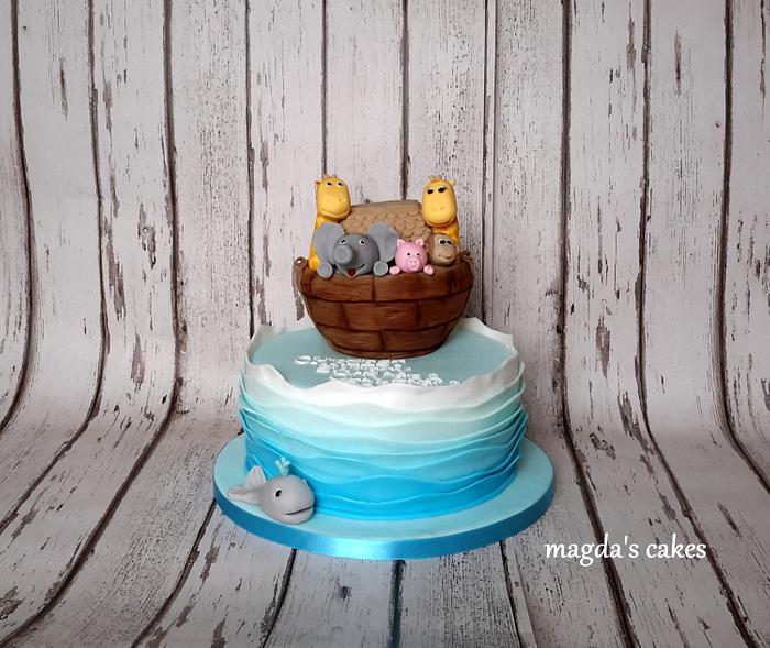 Christening Noah's Ark cake
