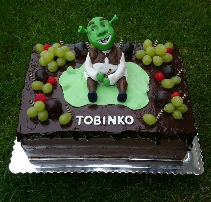 Birthday cake for boy with Shrek