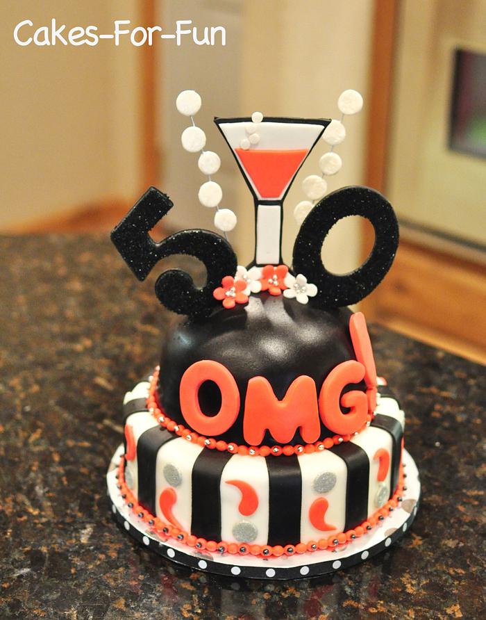 50th Birthday Cake - Decorated Cake by Cakes For Fun - CakesDecor