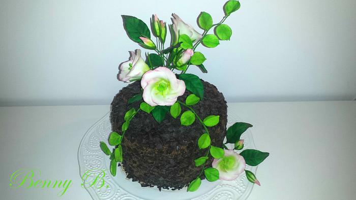 Lisianthus cake