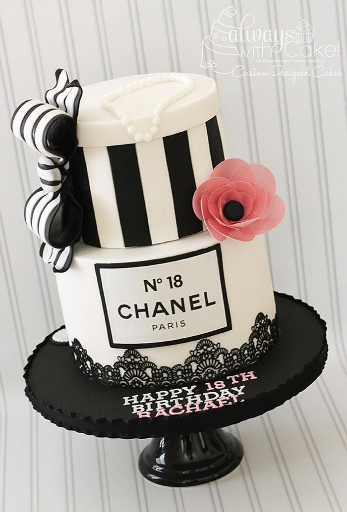 Chanel Inspired 18th Birthday Cake - Decorated Cake by - CakesDecor
