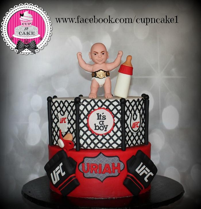 UFC baby shower cake