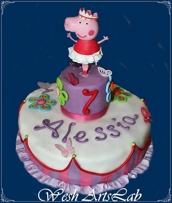 Peppa Pig Ballet Cake 