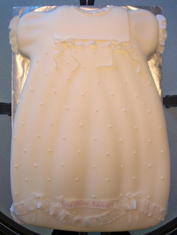 Baptism Dress Cake