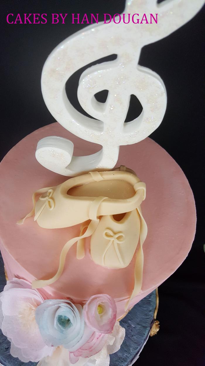 Ballet shoes cake topper 