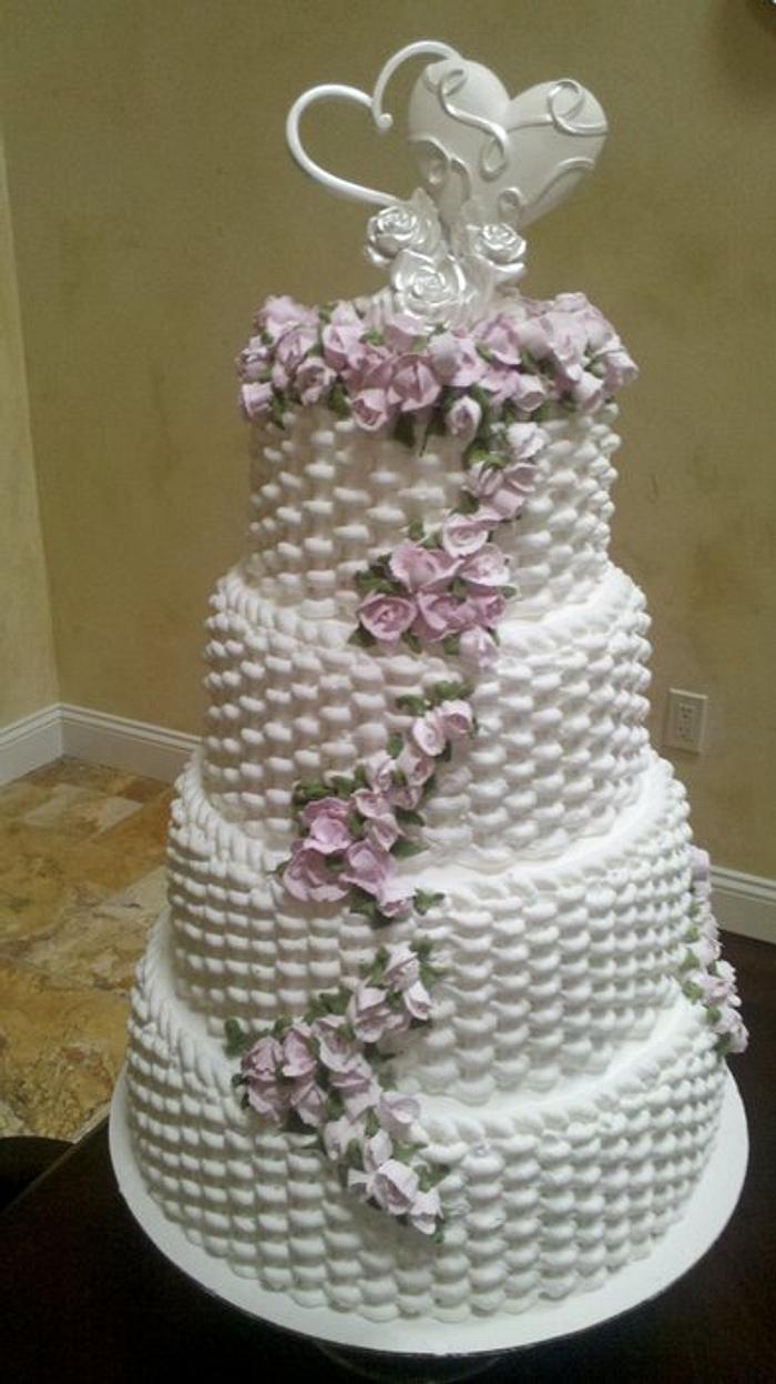 Basket Weave Wedding Cake