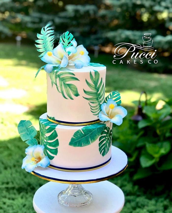 Tropical Baby Shower Cake