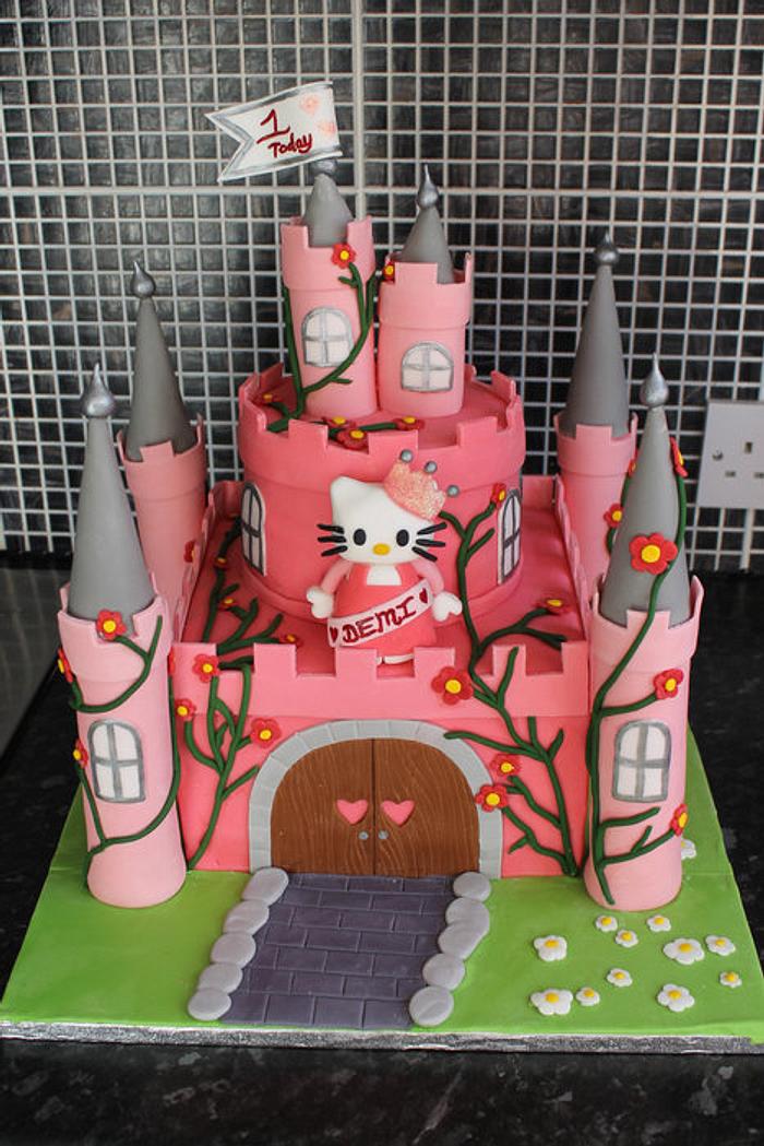 My Hello Kitty Princess Castle Cake