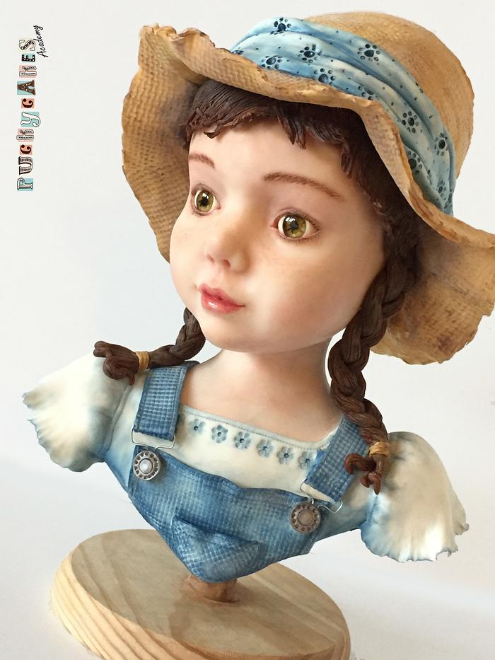 Little Girl Modelling Chocolate Bust