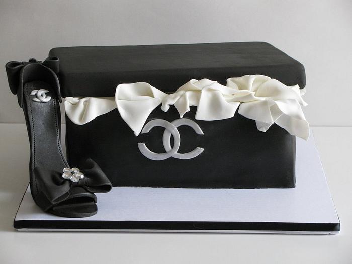 My Coco Chanel shoe box cake!