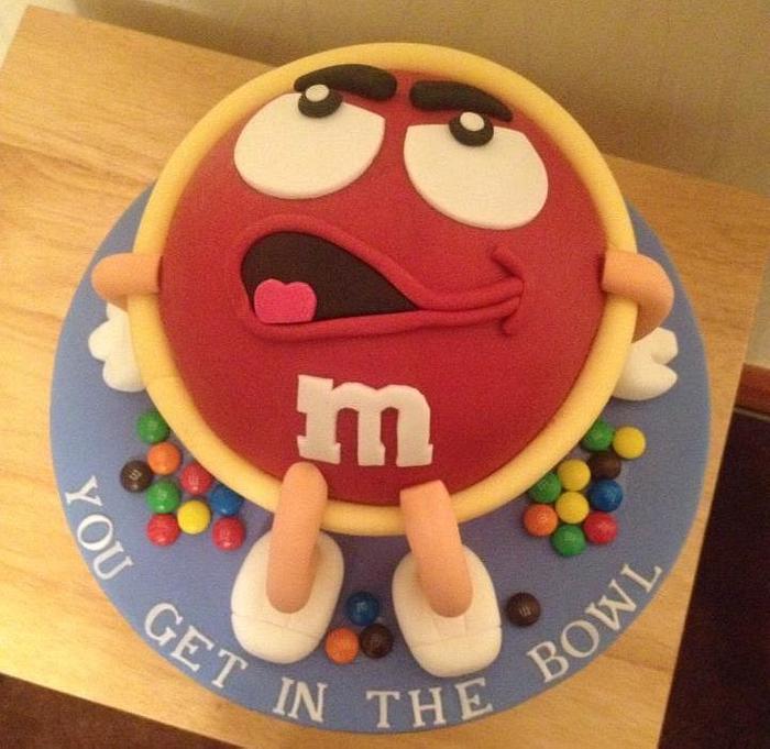 M and M cake