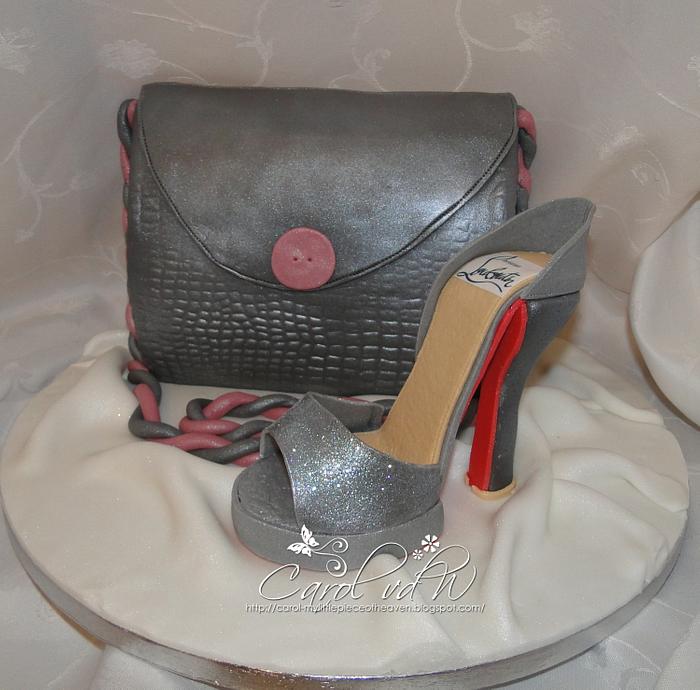 Louboutin inspired shoe & handbag