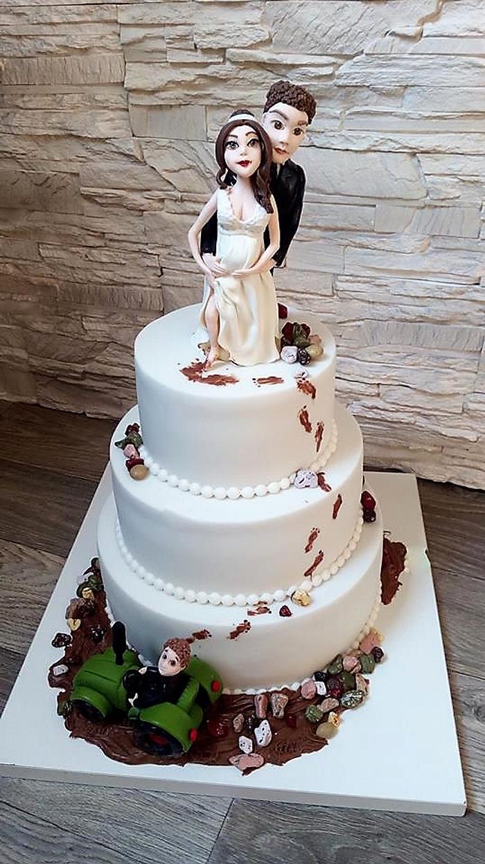 Wedding cake for farmer
