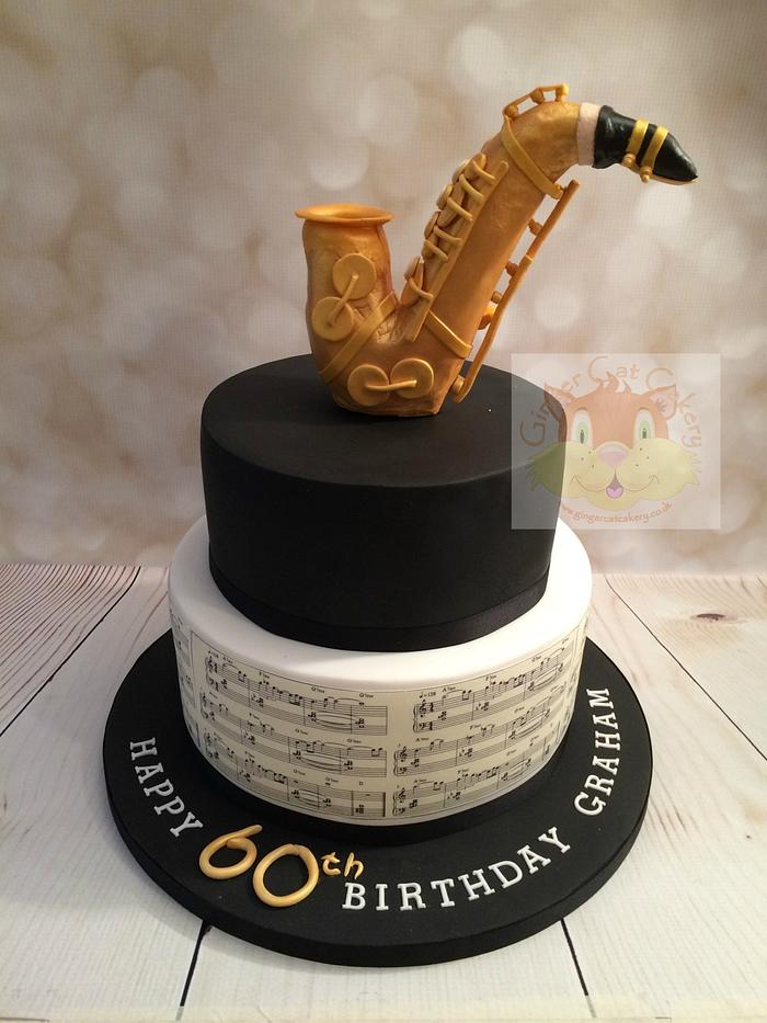 Saxophone cake