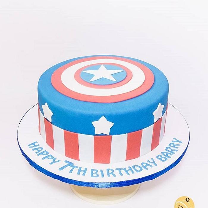 Captain America Themed Cake